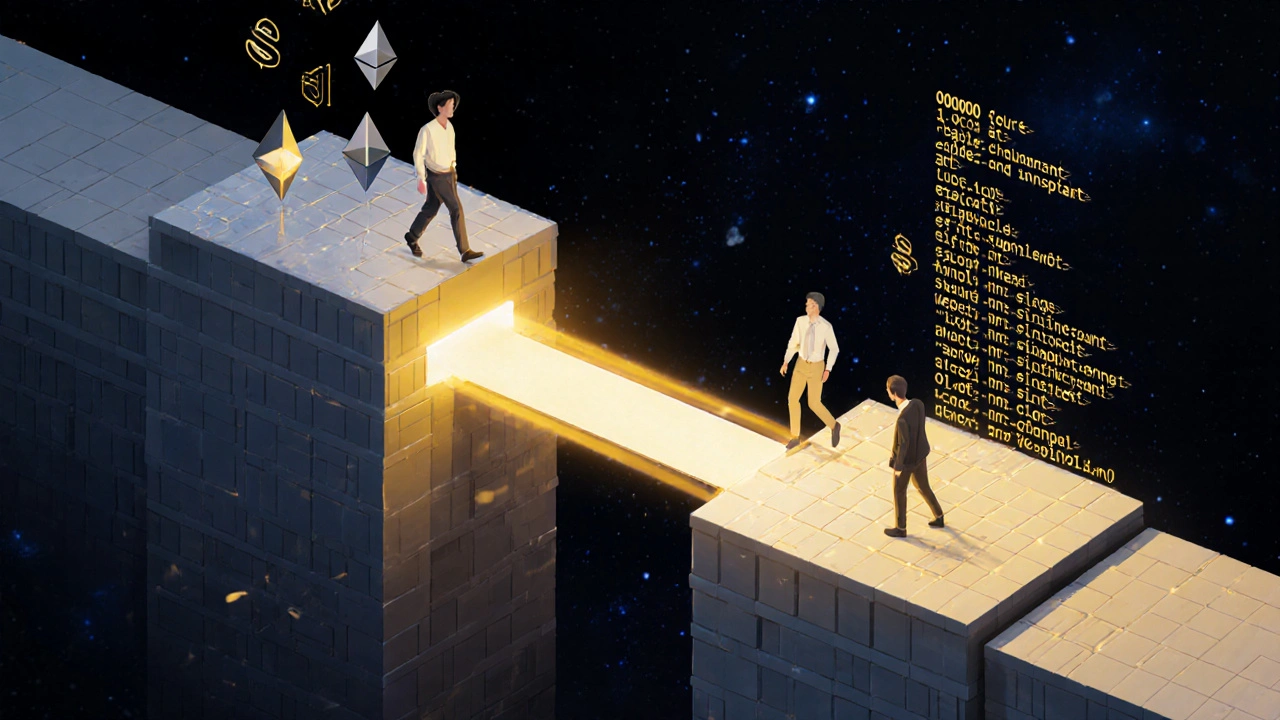 Eine Brücke, die Ethereum mit Solana verbindet, während Entwickler und eine wachsende Community über sie gehen.