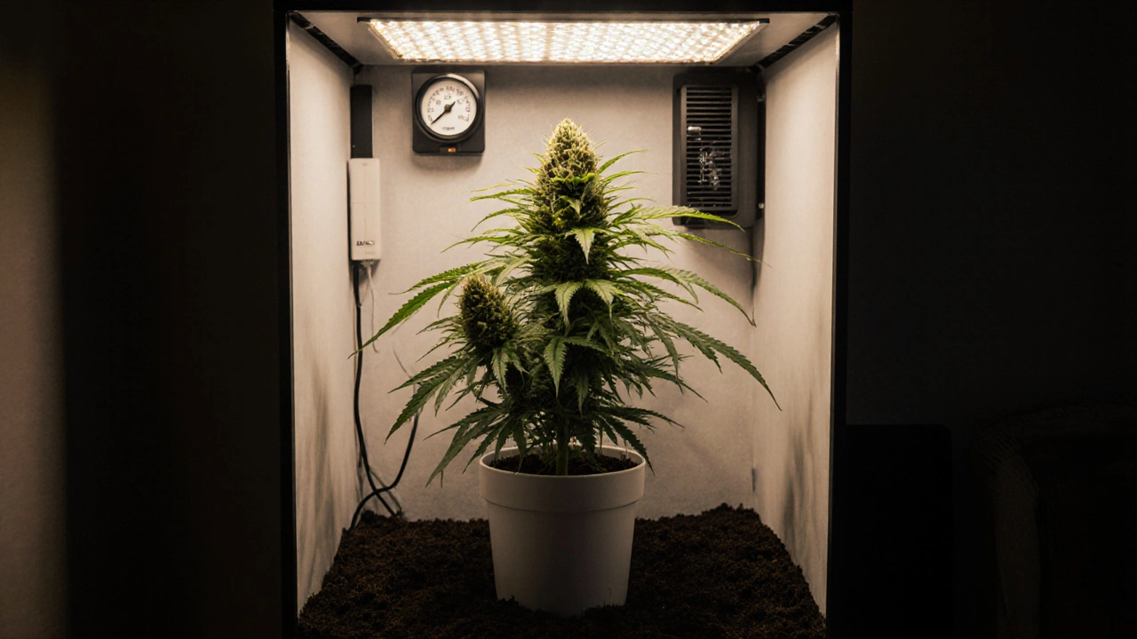 Wie viel Ertrag bringt ein 60x60 cm Anbau mit LED-Licht?